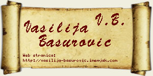 Vasilija Basurović vizit kartica